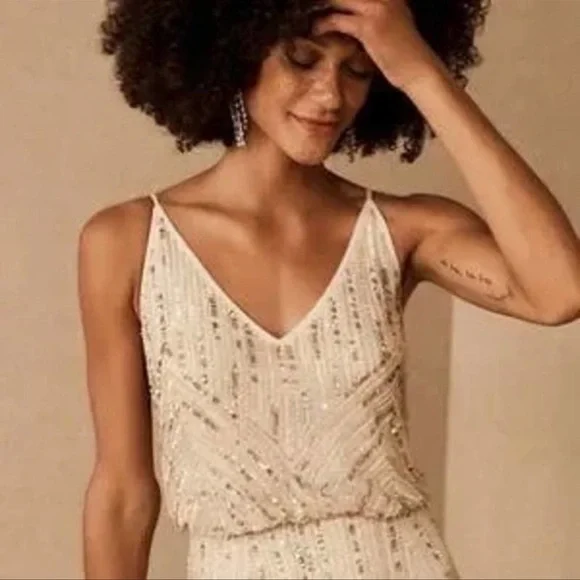 BHLDN by Anthropologie Beaded Bridesmaid dress. Size 14 - Picture 2 of 7